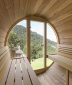 SaunaLife E7G 4-Person Luxury Outdoor Barrel Sauna Kit