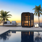SaunaLife CL3G 2-Person Luxury Outdoor Cube Sauna Kit