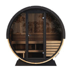 SaunaLife EE6G 4-Person Luxury Outdoor Barrel Sauna Kit