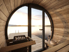 SaunaLife EE6G 4-Person Luxury Outdoor Barrel Sauna Kit
