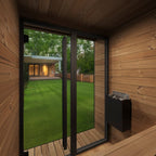 SaunaLife GL4 4-Person Luxury Outdoor Garden Sauna Cabin
