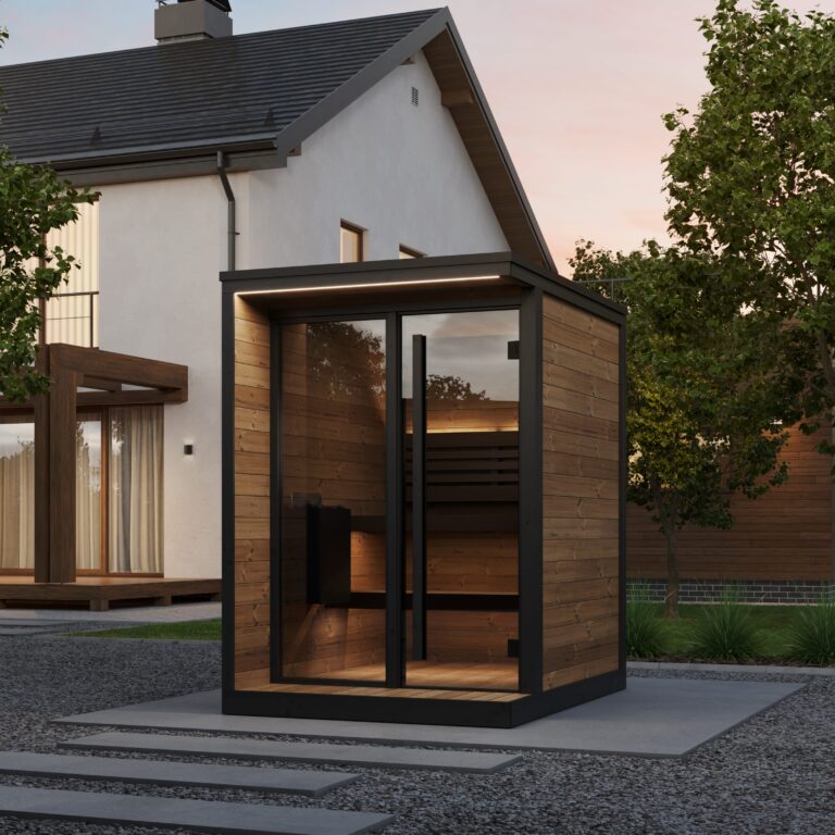 SaunaLife GL4 4-Person Luxury Outdoor Garden Sauna Cabin