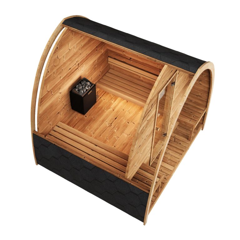 SaunaLife G3 3-Person Luxury Outdoor Garden Sauna Cabin