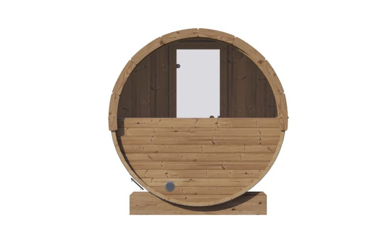 SaunaLife E6W 3-Person Luxury Outdoor Barrel Sauna Kit
